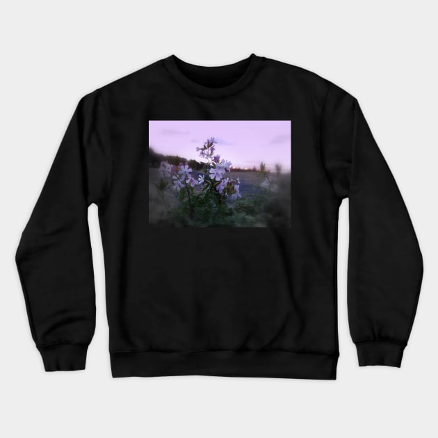 wildflowers & Columbia River sunset Crewneck Sweatshirt by DlmtleArt